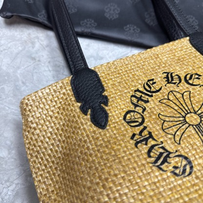 クロムハーツ「Chrome Hearts」クロスエンブロイダリー ラフィアバッグ