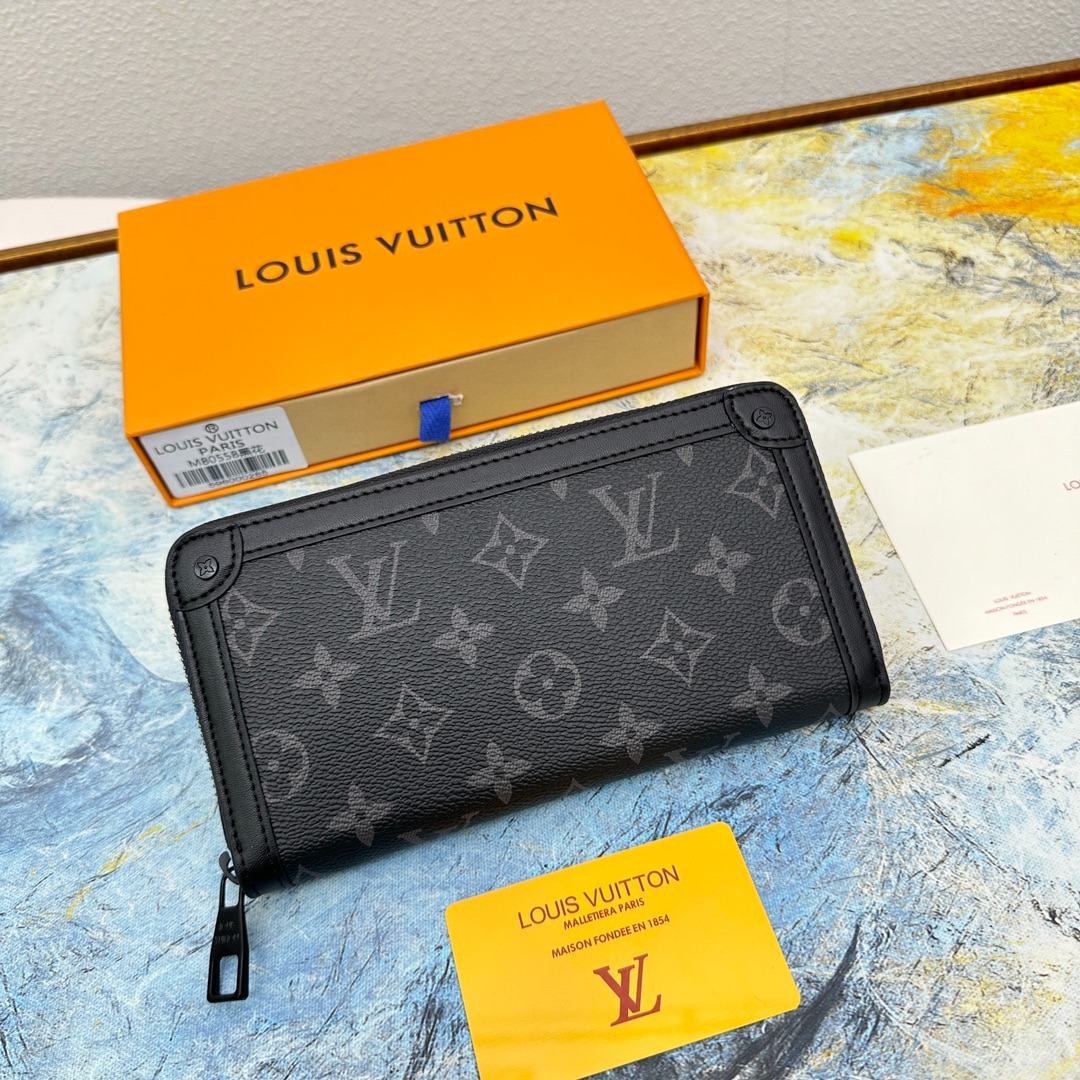 ルイ・ヴィトン「Louis Vuitton」LV   M80558 TRUNK 男性用ソフトトランクから着想を得たジッパー財布です