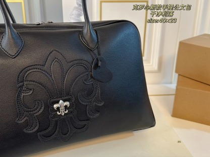 クロムハーツ「Chrome Hearts」レザードキュメントトート 40×23cm