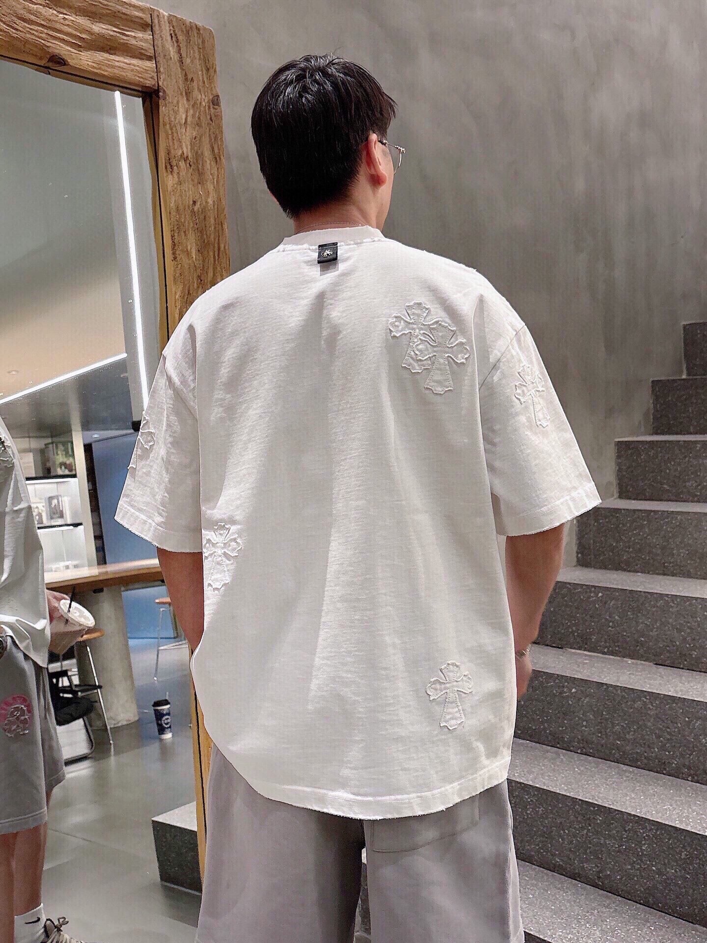 クロムハーツ「Chrome Hearts」3DパッチワークTシャツコレクション ユニセックスTシャツ