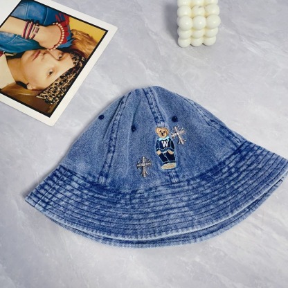 クロムハーツ「Chrome Hearts」 ディストレスド デニム バケットハット