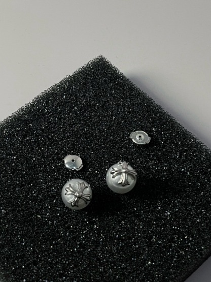 クロムハーツ「Chrome Hearts」クロムハーツ × ミキモト コラボレーションパールクロスピアス S925 ピアス