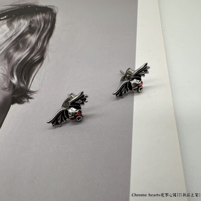 クロムハーツ「Chrome Hearts」アンティーククロスピアス S925 ユニセックス ピアス