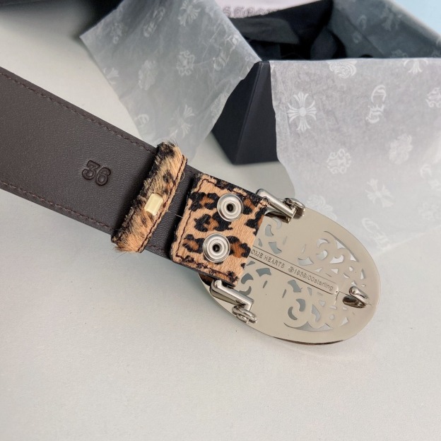 クロムハーツ「Chrome Hearts」レディース ポニーヘア レオパードベルト