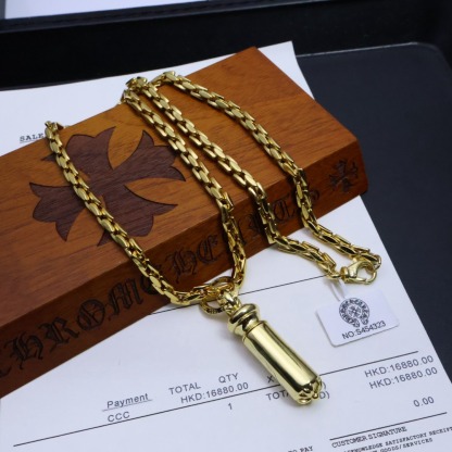 クロムハーツ「Chrome Hearts」ゴールドクロス ハンドメイドネックレス