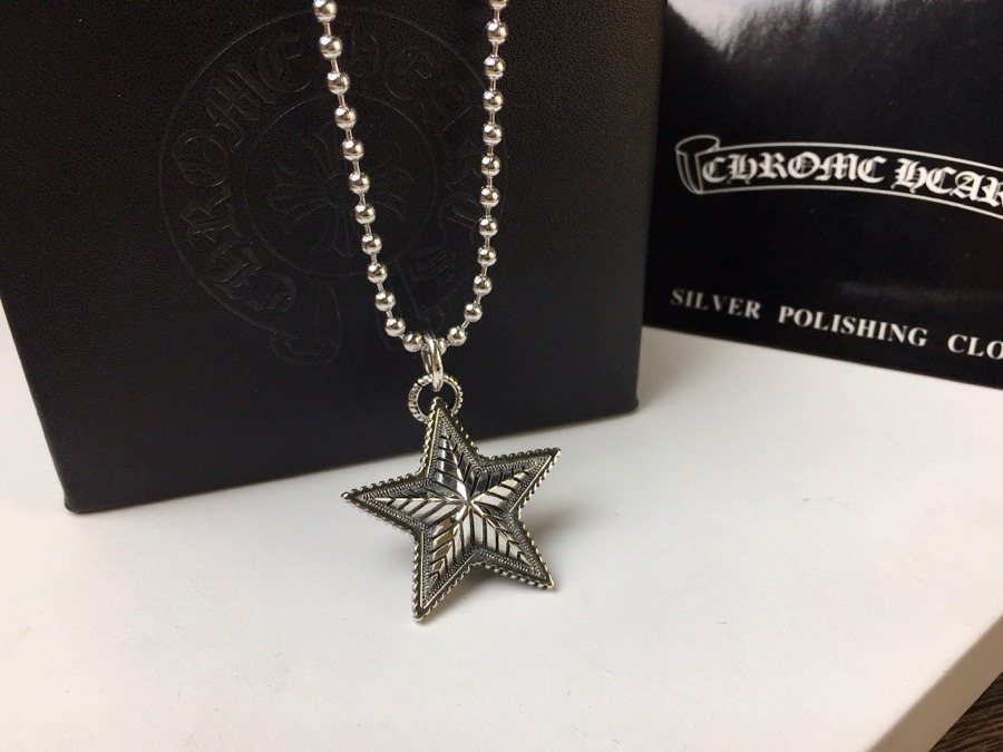 クロムハーツ「Chrome Hearts」ペンタグラム ロングチェーン ネックレス