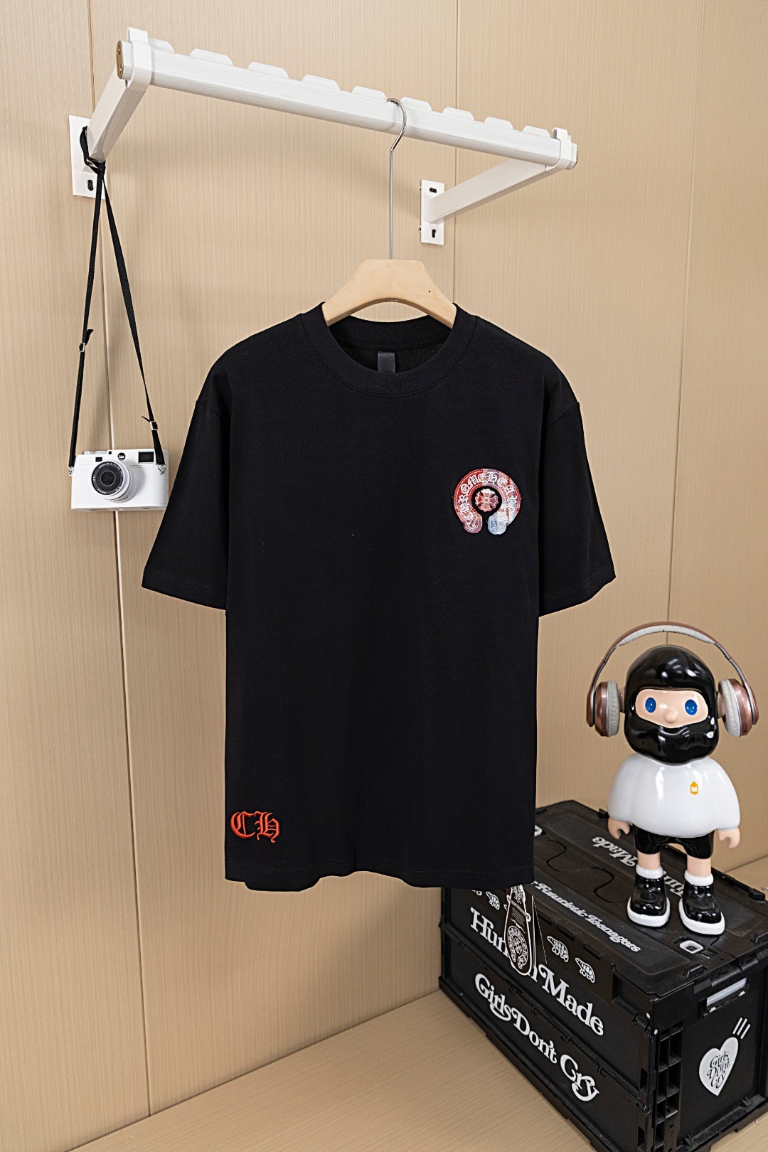 クロムハーツ「Chrome Hearts」サンスクリットホースシュー パッチワークTシャツ