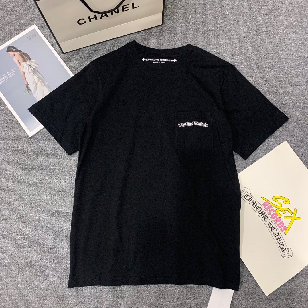 クロムハーツ「Chrome Hearts」新作 クロスロゴ 半袖Tシャツ + ユニセックスTシャツ（S/M/L/XL）