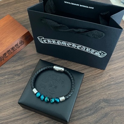 クロムハーツ「Chrome Hearts」ビンテージカラービーズ レザーコード ブレスレット