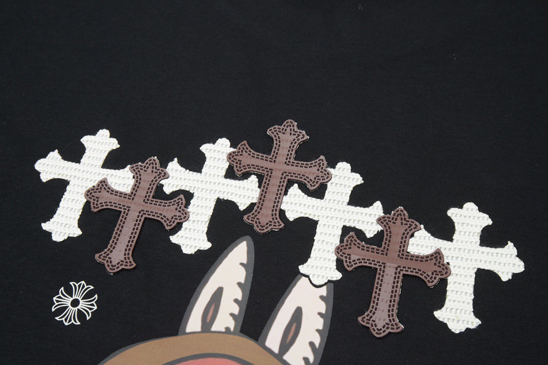 クロムハーツ「Chrome Hearts」タオル地パッチ デジタルプリントTシャツ