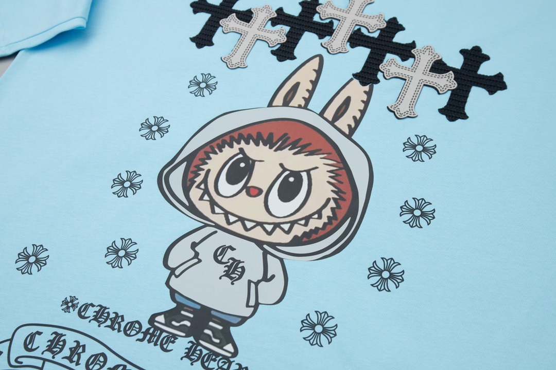 クロムハーツ「Chrome Hearts」タオル地パッチ デジタルプリントTシャツ