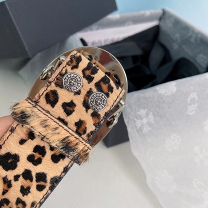 クロムハーツ「Chrome Hearts」レディース ポニーヘア レオパードベルト