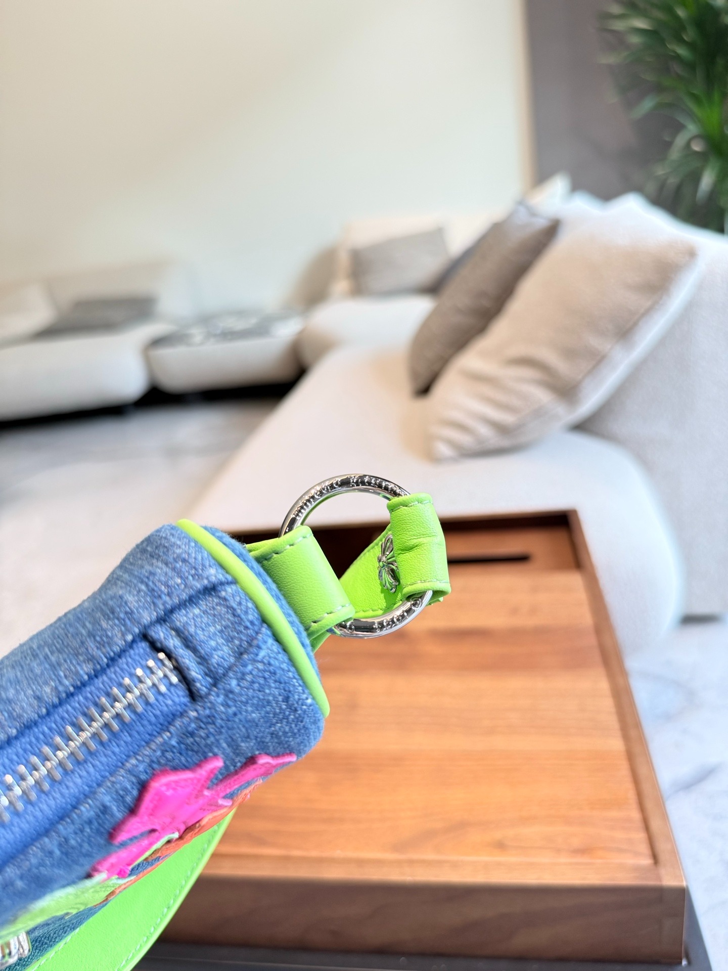 クロムハーツ「Chrome Hearts」デニムパッチナゲット ショルダーバッグ