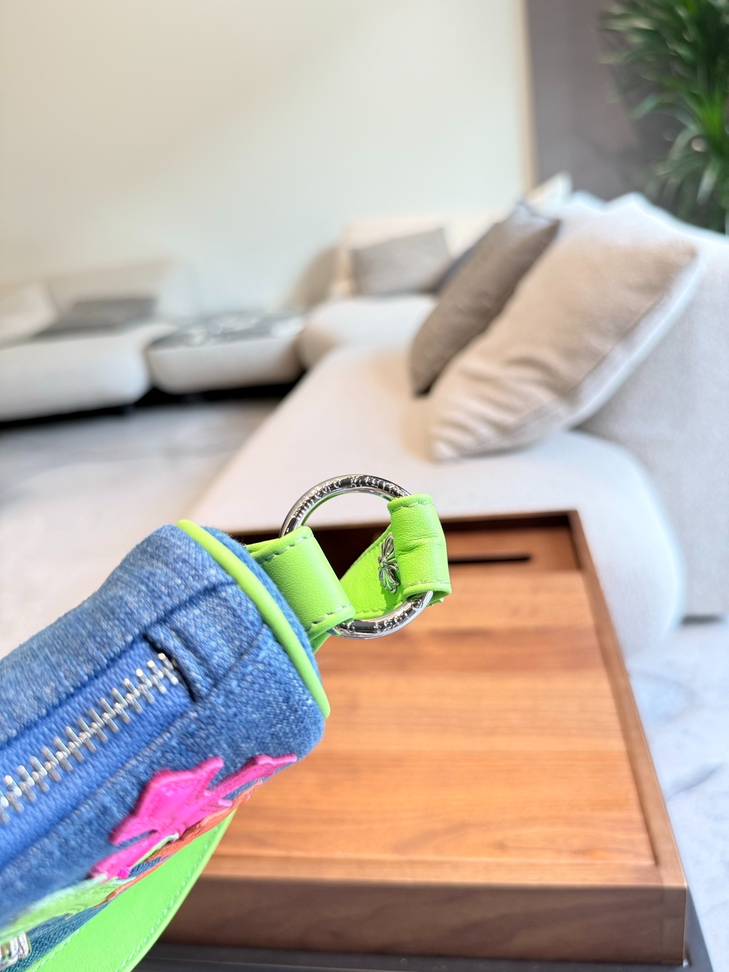 クロムハーツ「Chrome Hearts」デニムパッチナゲット ショルダーバッグ