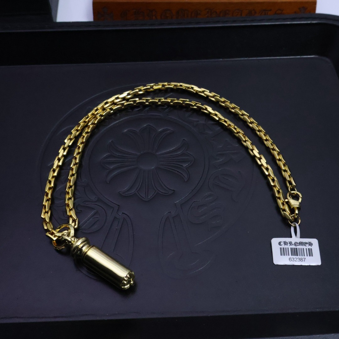 クロムハーツ「Chrome Hearts」ゴールドクロス ハンドメイドネックレス