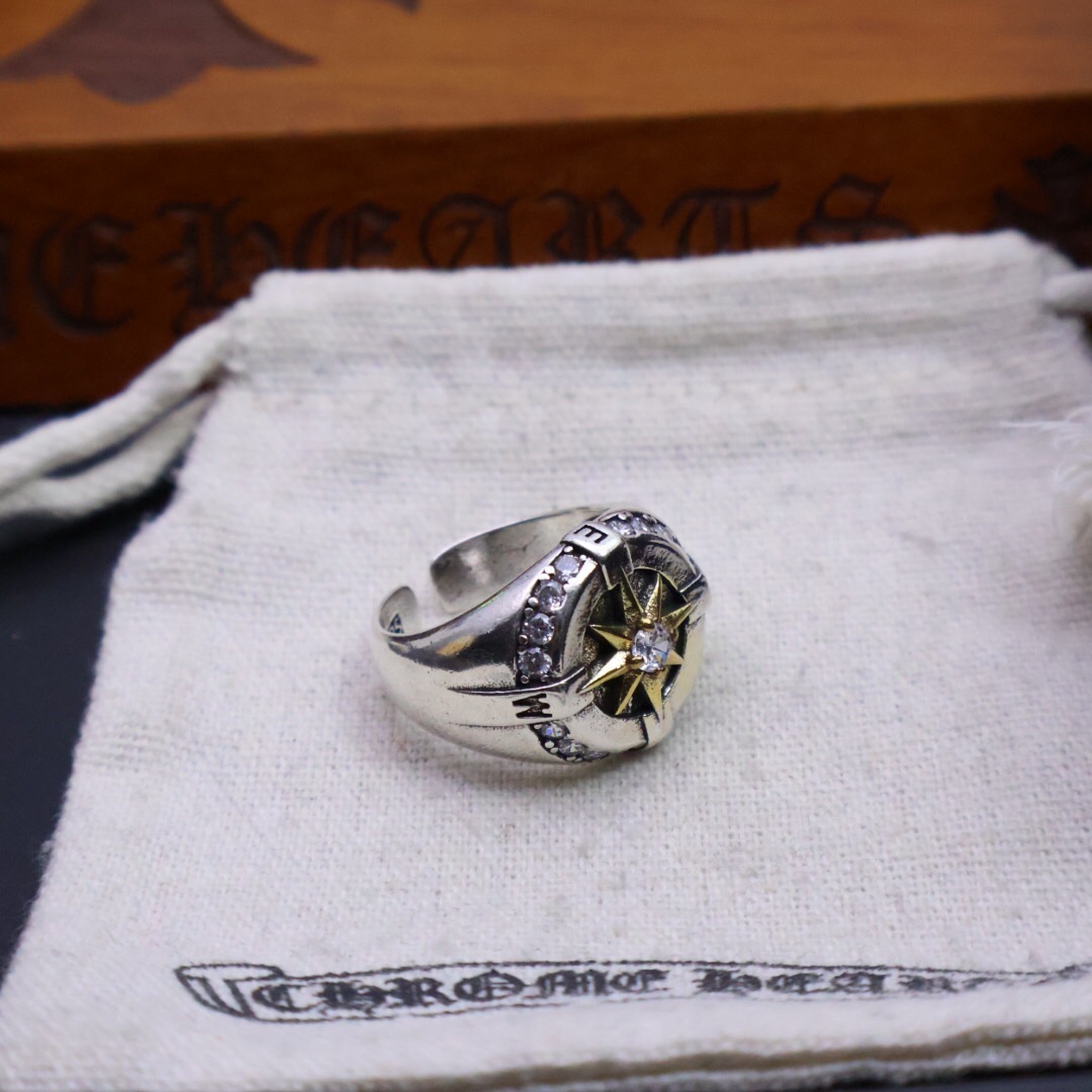 クロムハーツ (Chrome Hearts)クロム ハーツ コンパス クロス フラワー アンティーク リング