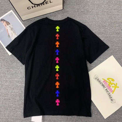 クロムハーツ「Chrome Hearts」新作 クロスロゴ 半袖Tシャツ + ユニセックスTシャツ（S/M/L/XL）