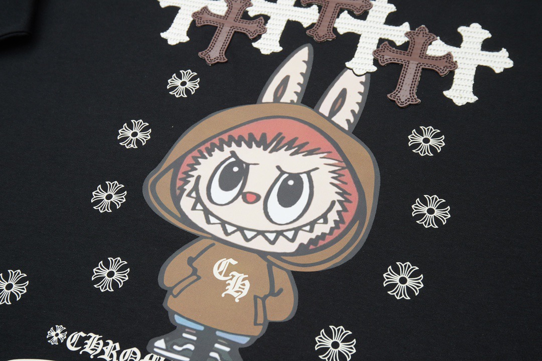 クロムハーツ「Chrome Hearts」タオル地パッチ デジタルプリントTシャツ