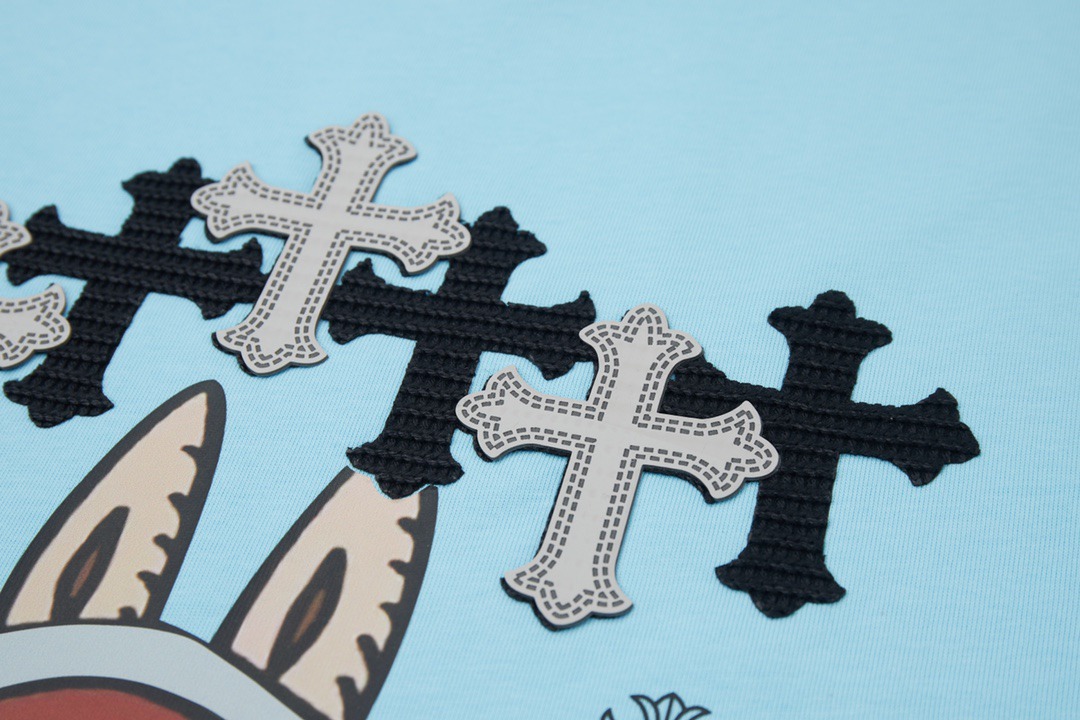 クロムハーツ「Chrome Hearts」タオル地パッチ デジタルプリントTシャツ