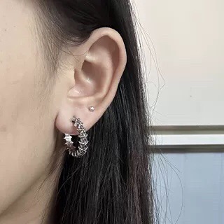 クロムハーツ「Chrome Hearts」クロムハーツ ヴィンテージセミサークルスターピアス S925 ユニセックス ピアス