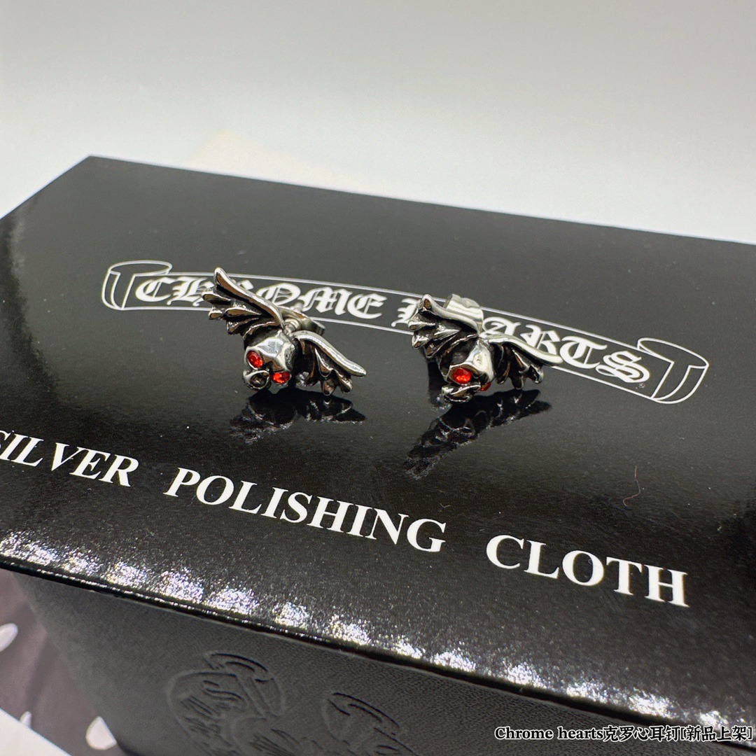 クロムハーツ「Chrome Hearts」アンティーククロスピアス S925 ユニセックス ピアス