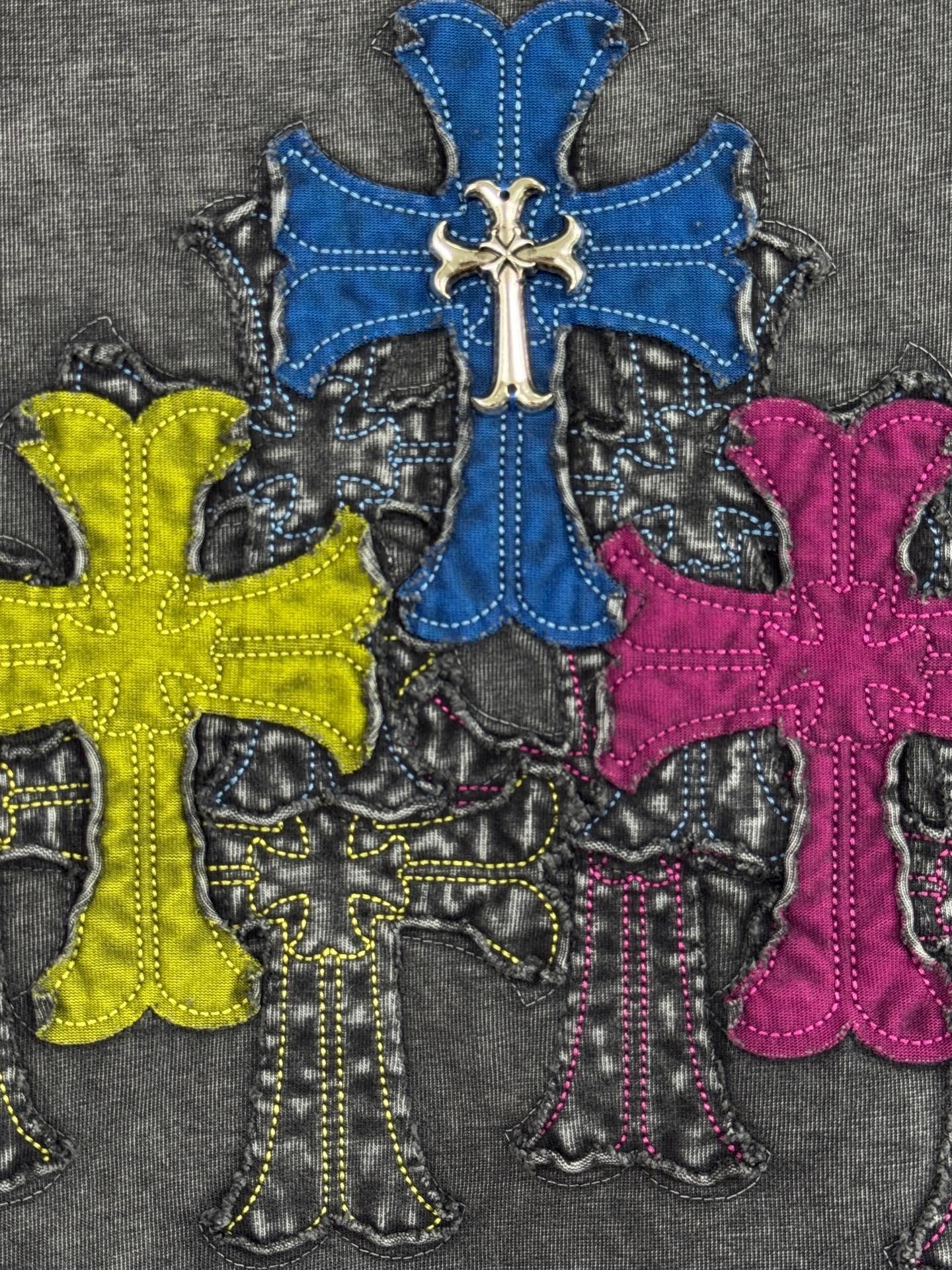 クロムハーツ「Chrome Hearts」ホースシュー＆クロス アプリケTシャツ