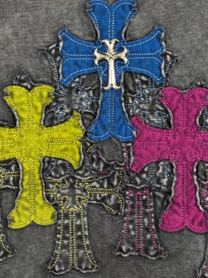 クロムハーツ「Chrome Hearts」ホースシュー＆クロス アプリケTシャツ