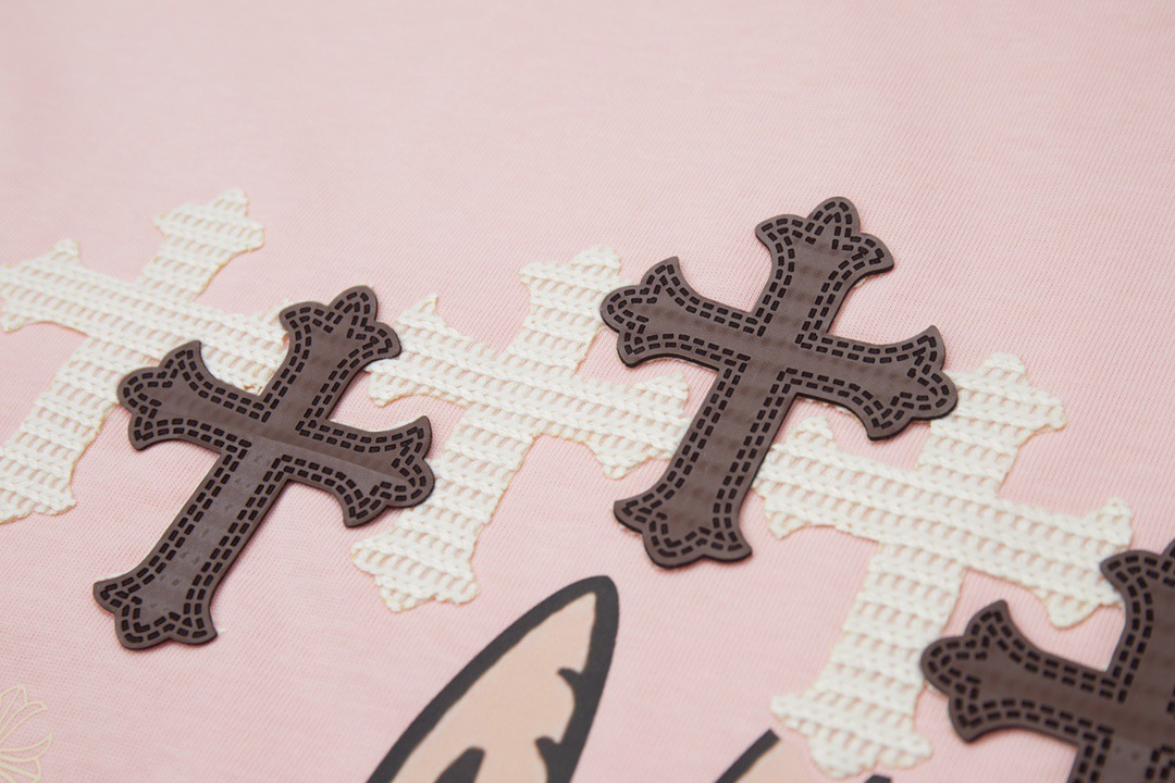 クロムハーツ「Chrome Hearts」タオル地パッチ デジタルプリントTシャツ