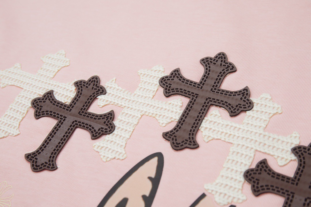 クロムハーツ「Chrome Hearts」タオル地パッチ デジタルプリントTシャツ