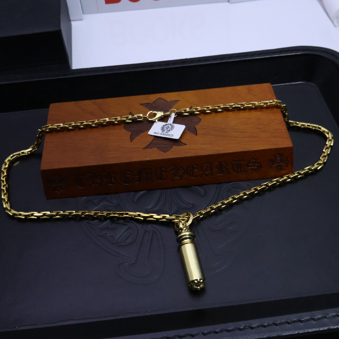 クロムハーツ「Chrome Hearts」ゴールドクロス ハンドメイドネックレス