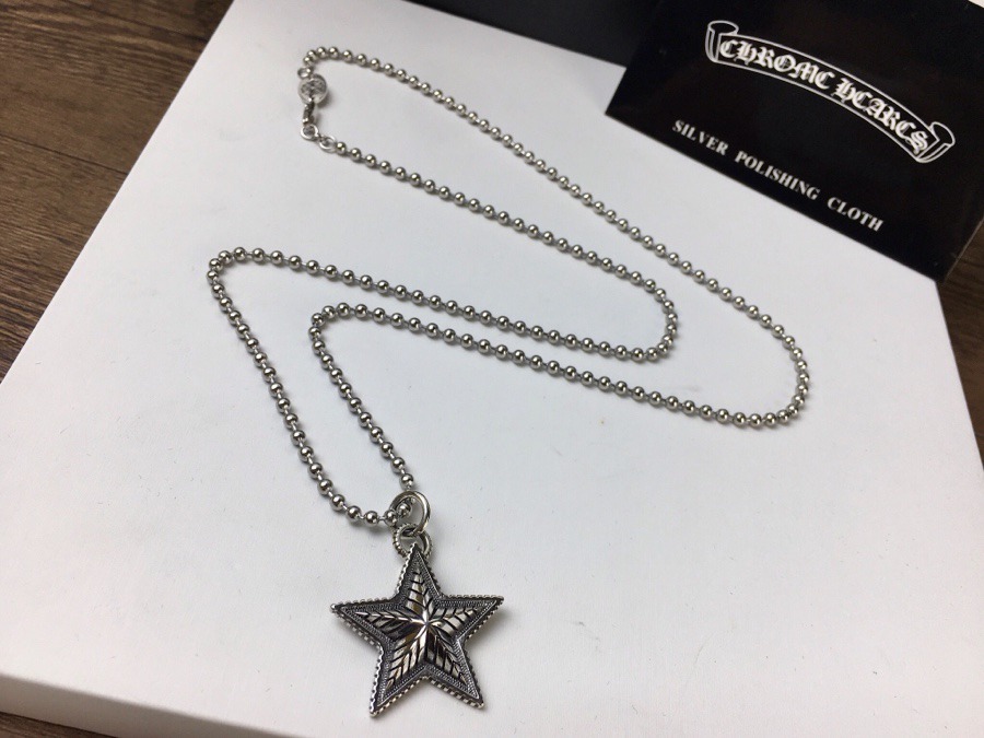 クロムハーツ「Chrome Hearts」ペンタグラム ロングチェーン ネックレス