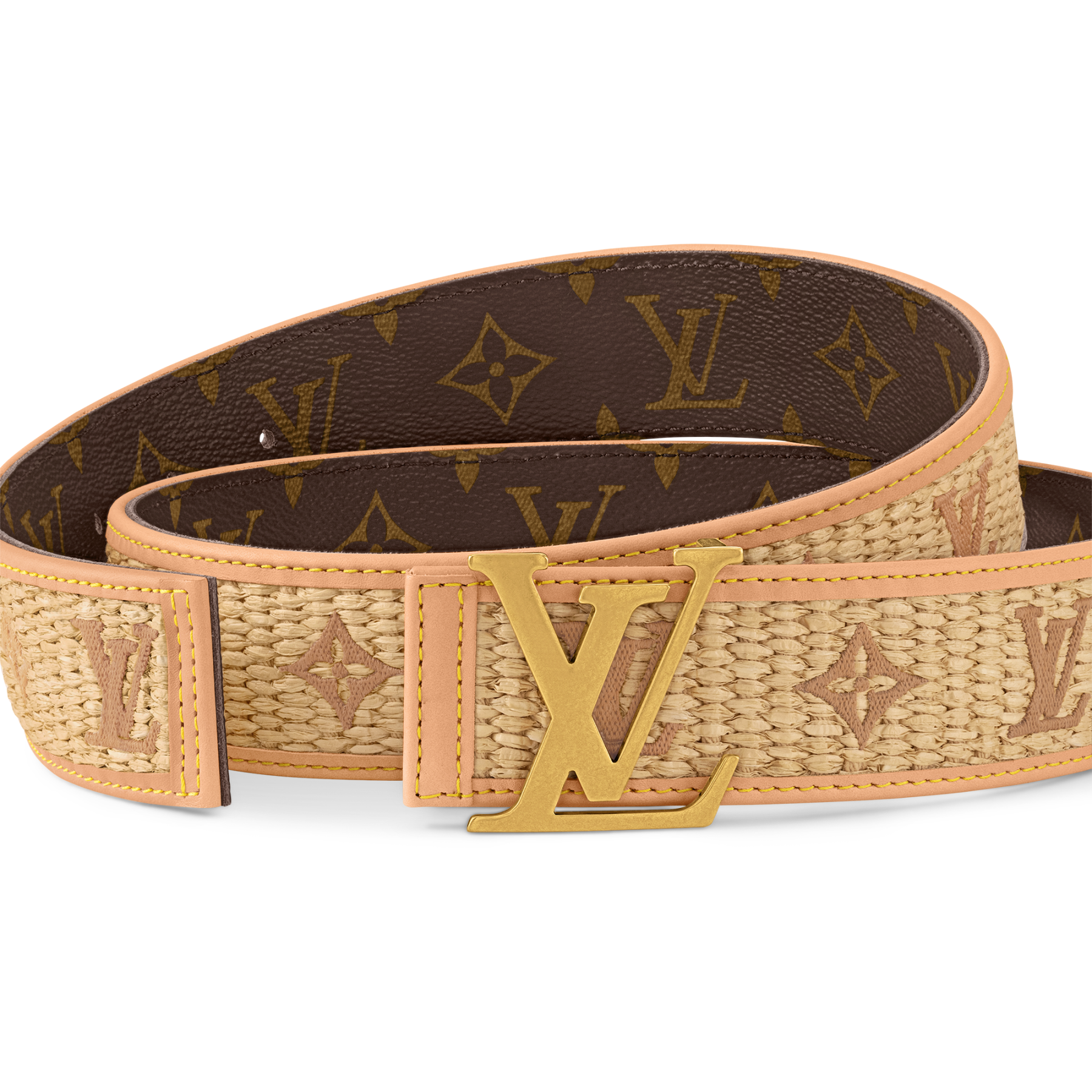 ルイ・ヴィトン(Louis Vuitton) ベルト･LV イニシャル ラフィア 40MM