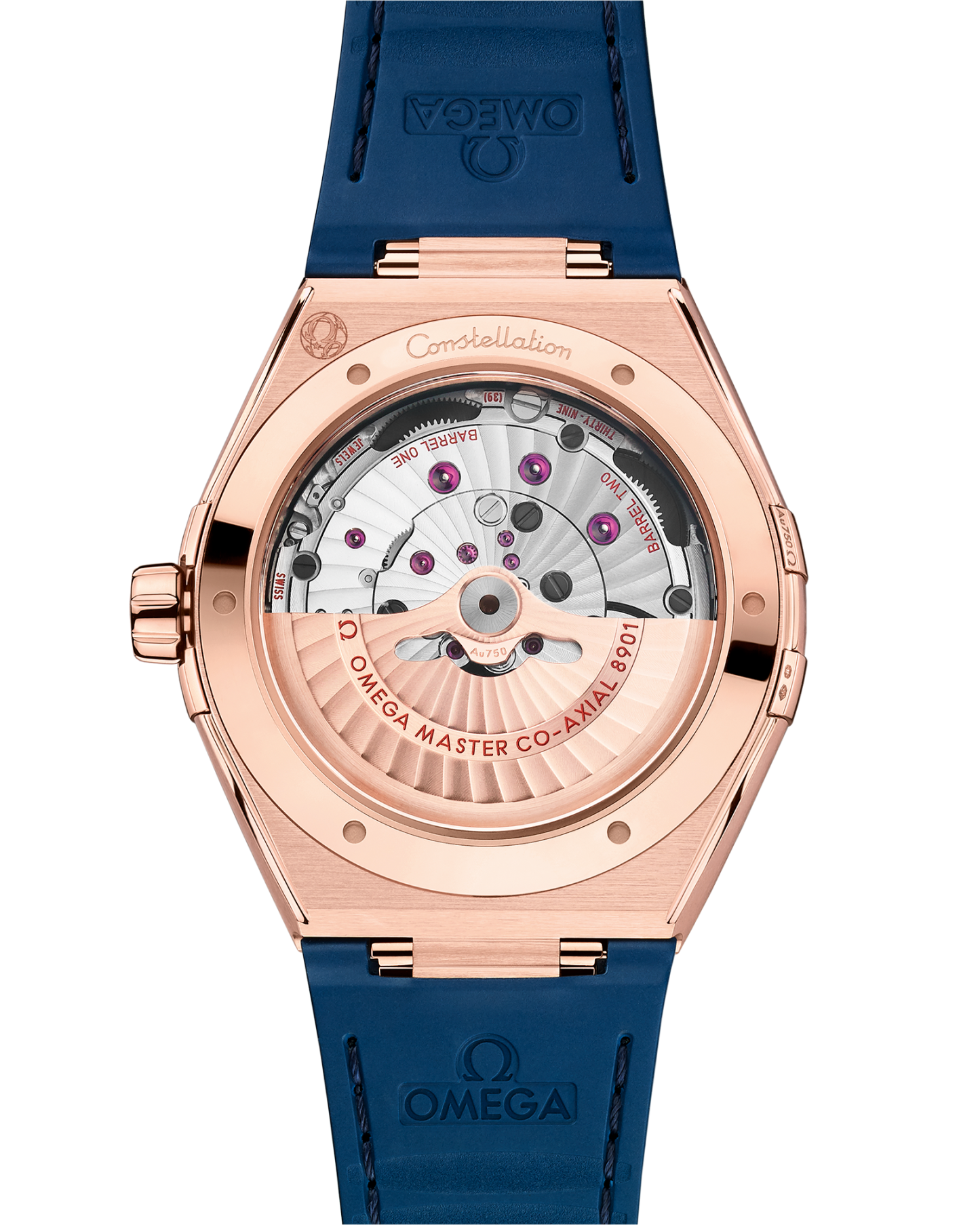 オメガ「Omega」 Constellatio﻿n 41MM セラミックベゼル＆レザーストラップ メンズ腕時計