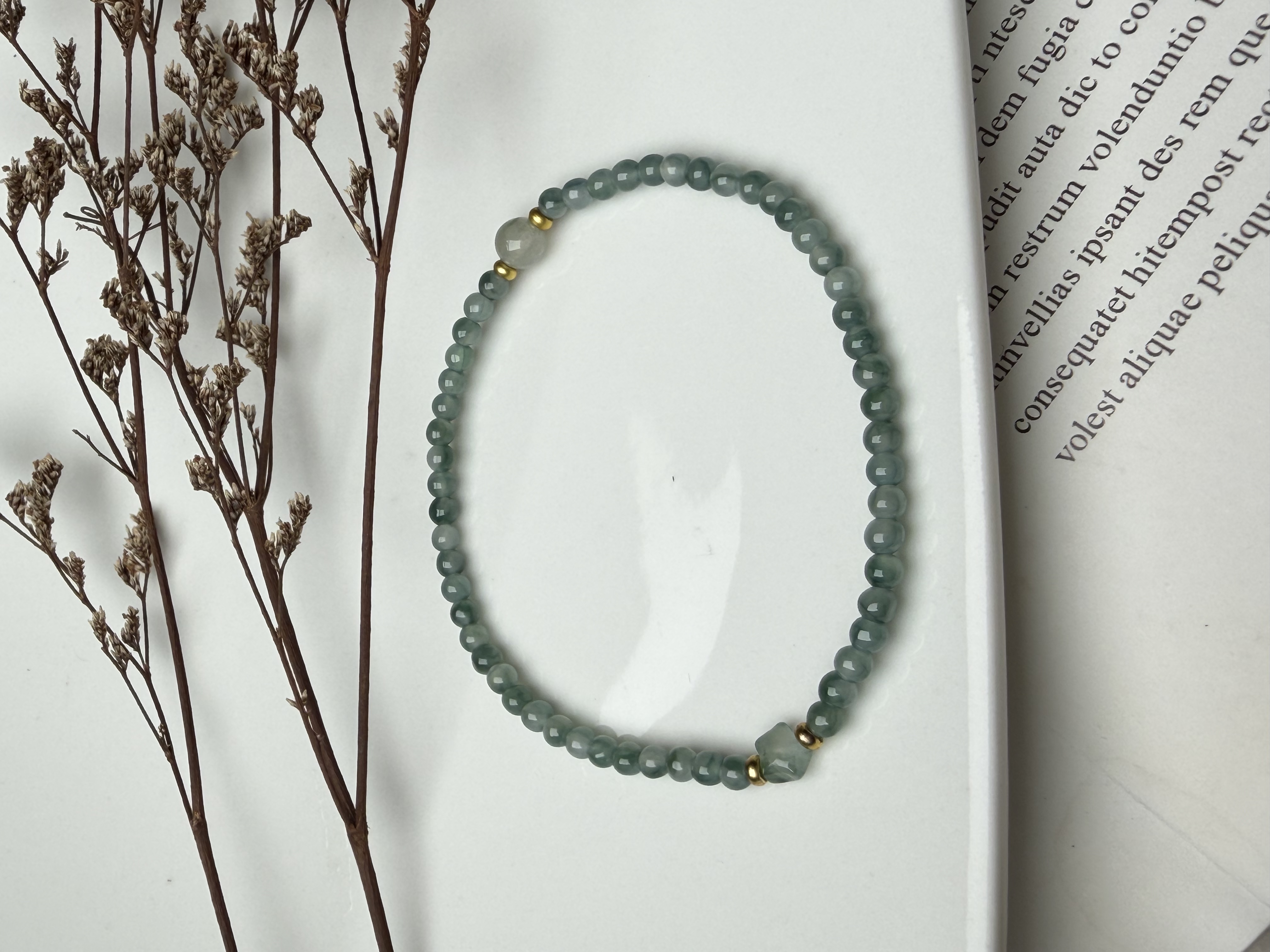 Forest Verdant Stream Jadeite Bracelet
