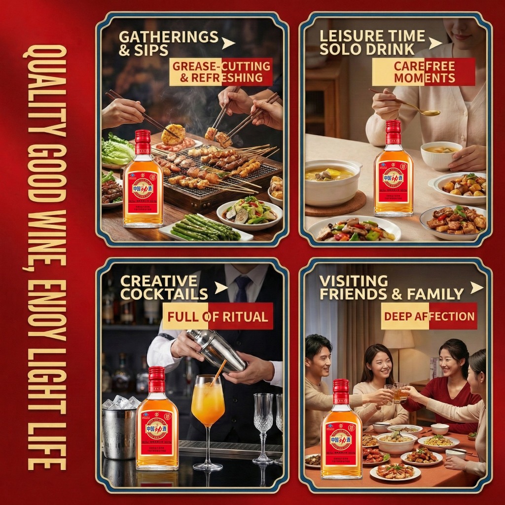 中国劲酒 35%vol JING Red, 125ml - Vitality Tonic for Men