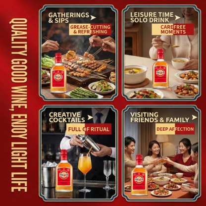 中国劲酒 35%vol JING Red, 125ml - Vitality Tonic for Men