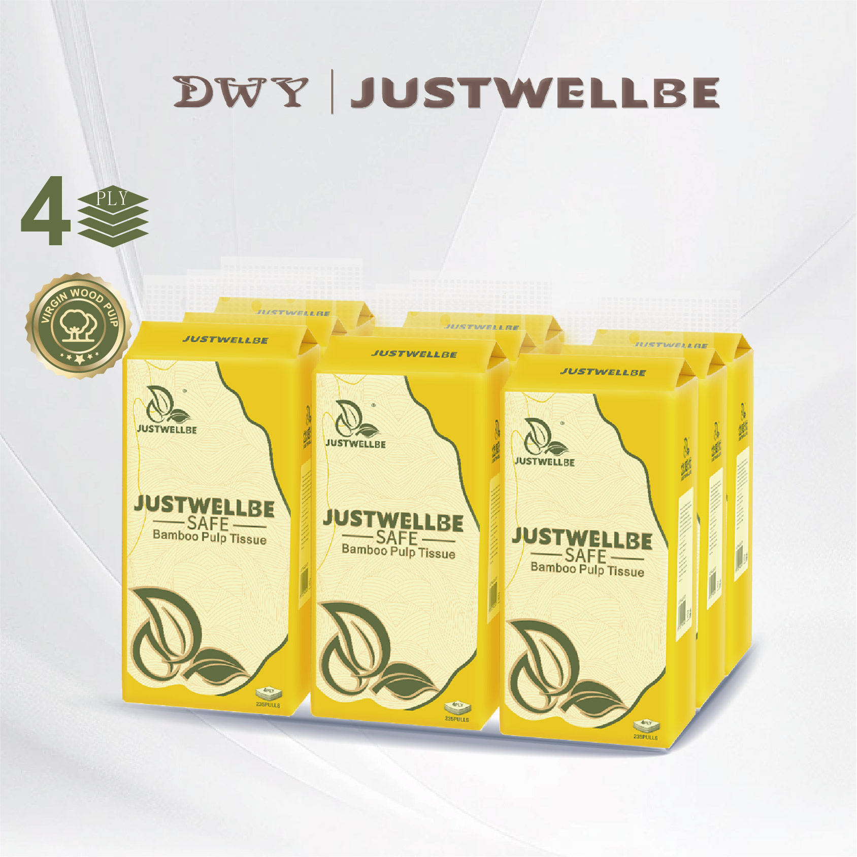 【9Packs】4-Ply Thick bamboo hanging tissue