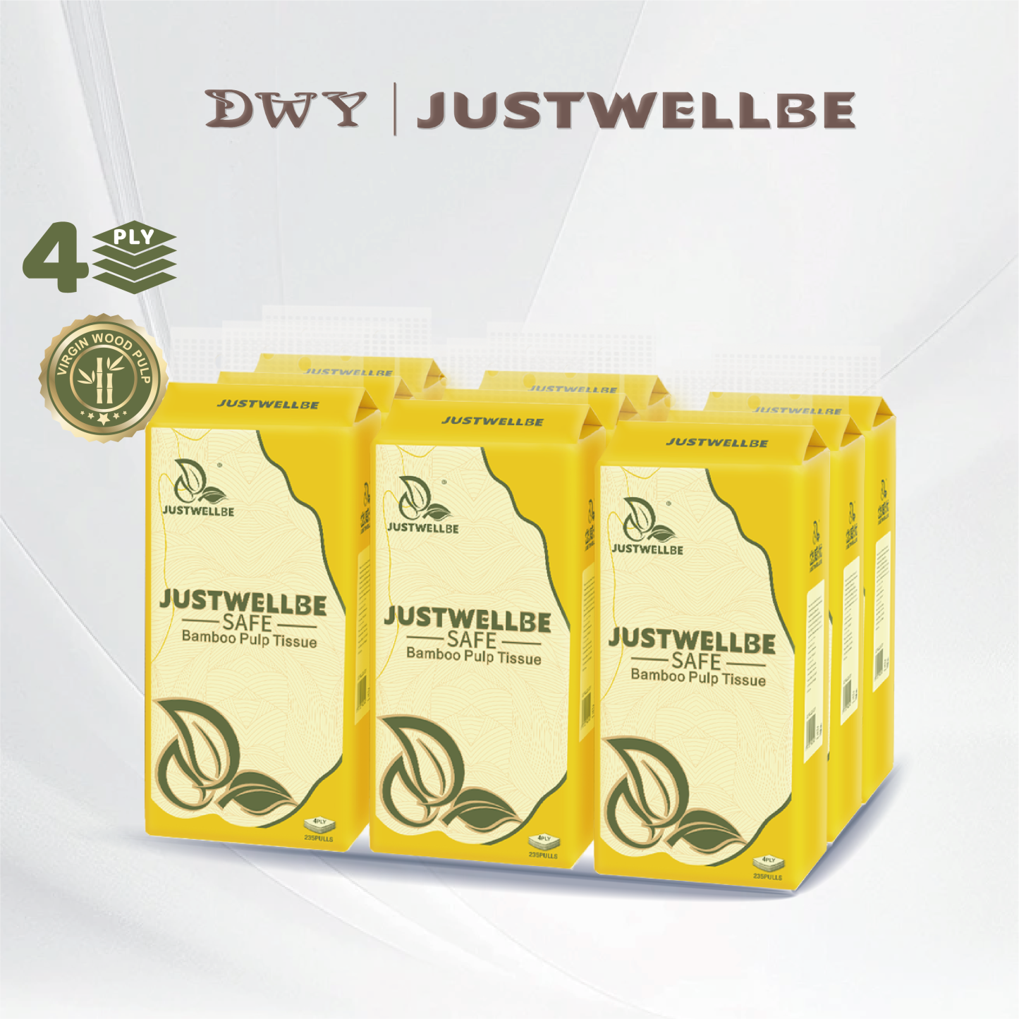 【9Packs】4-Ply Thick bamboo hanging tissue