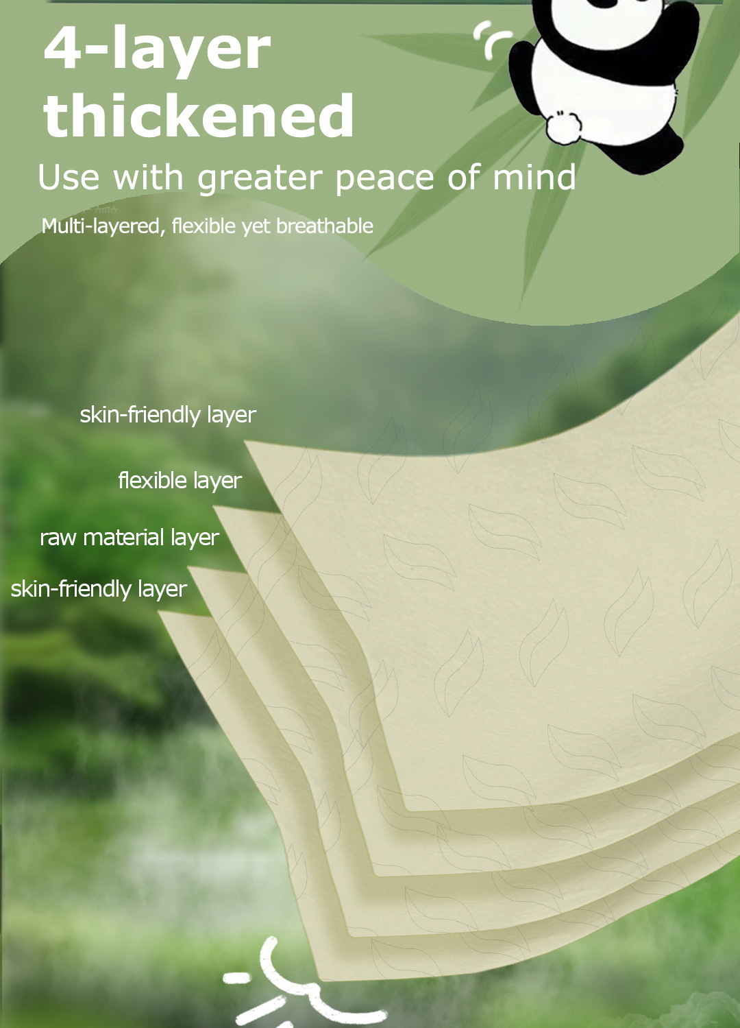 【4Pack】4-Ply Thick 1100 Sheets Large Flushable Hanging Tissue