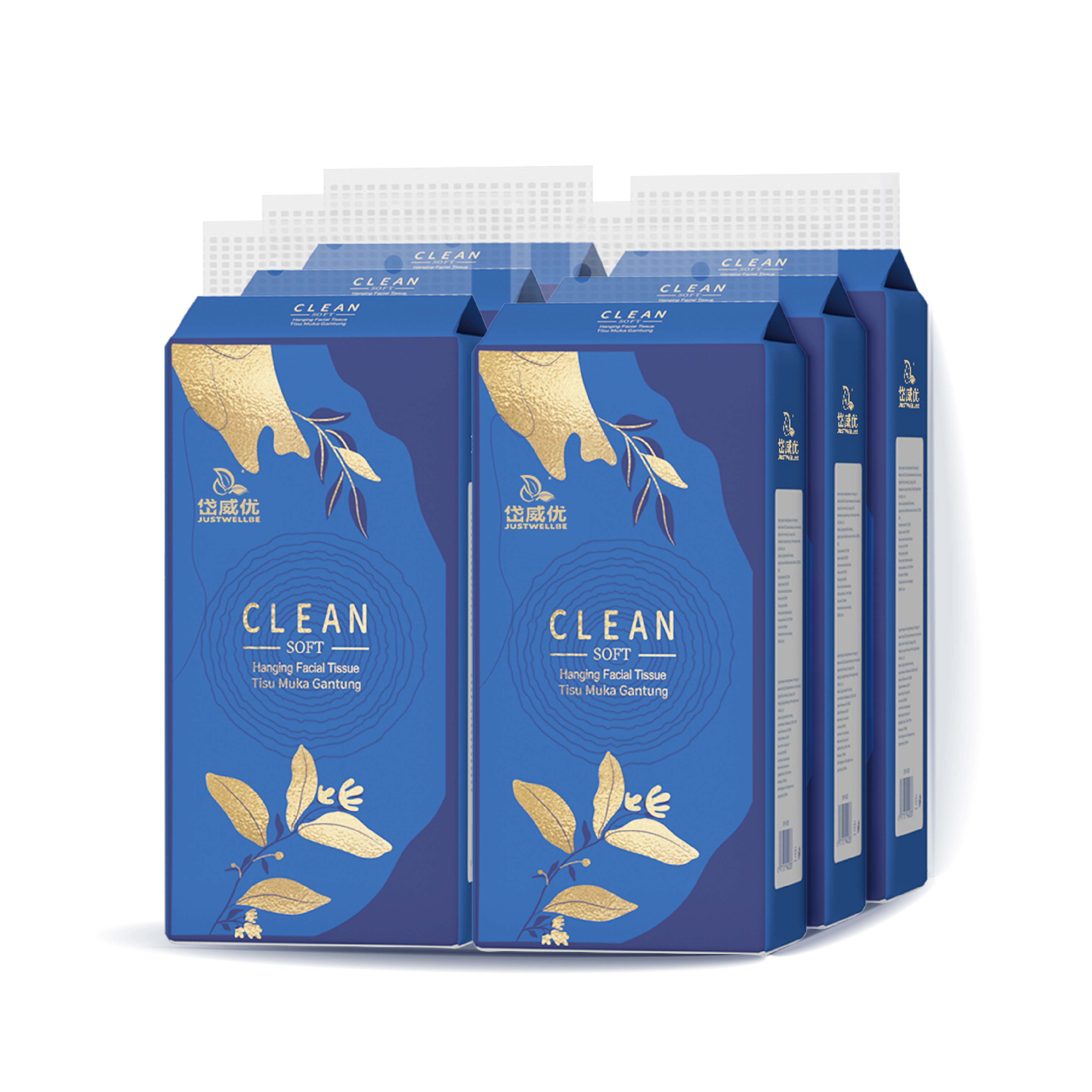 【6packs】 4-Ply Medium 1000 sheets comfortable hanging tissue