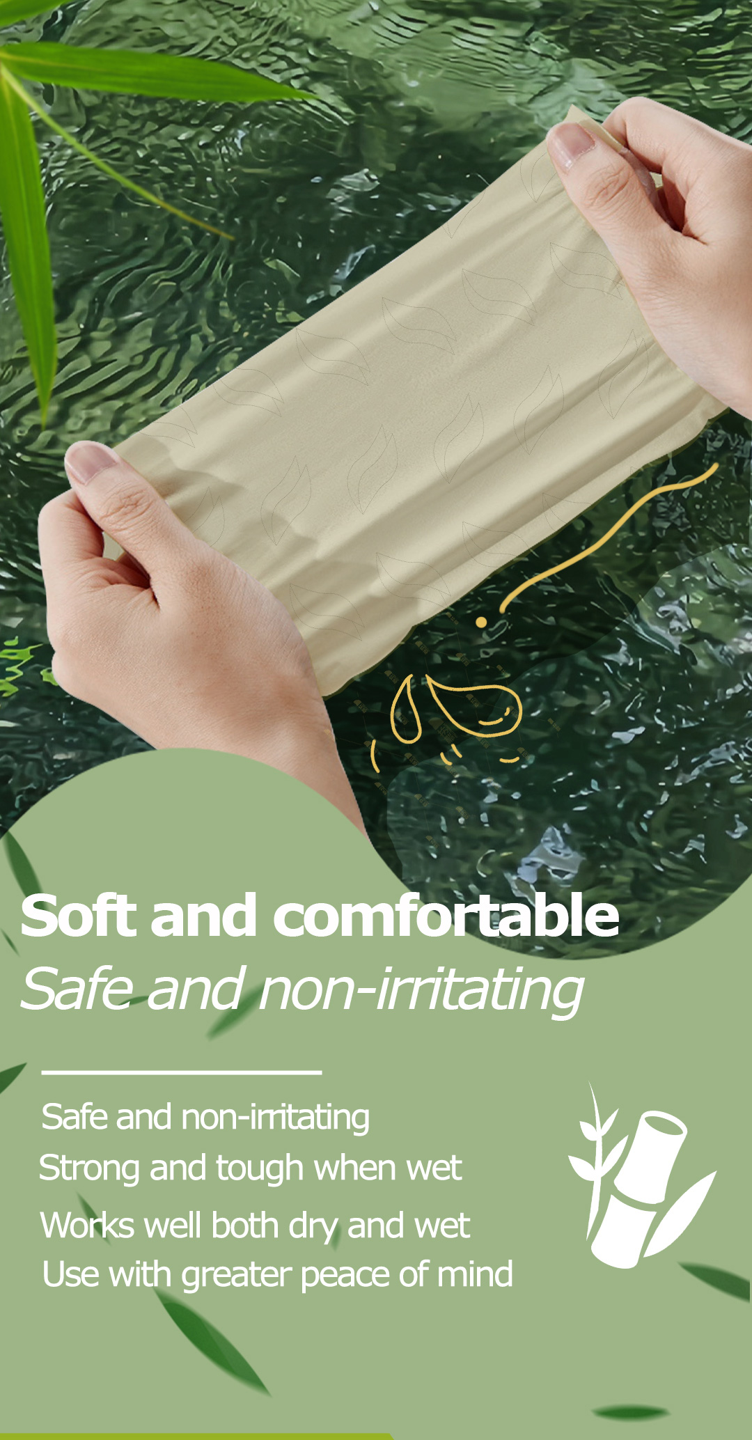 【4Pack】4-Ply Thick 1100 Sheets Large Flushable Hanging Tissue