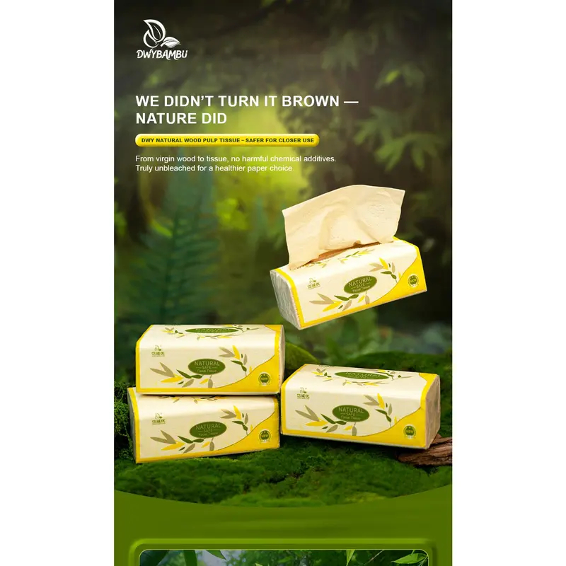 【10 Packs】4-Ply Thick High Quality Virgin Wood Pulp Fiber Tissue
