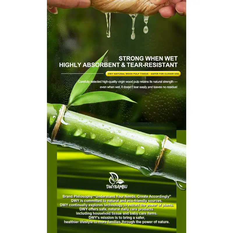 【30 Packs】4-Ply Thick High Quality Virgin Wood Pulp Fiber Tissue