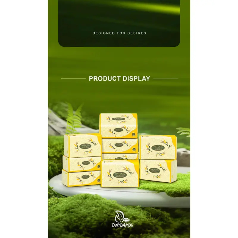 【30 Packs】4-Ply Thick High Quality Virgin Wood Pulp Fiber Tissue