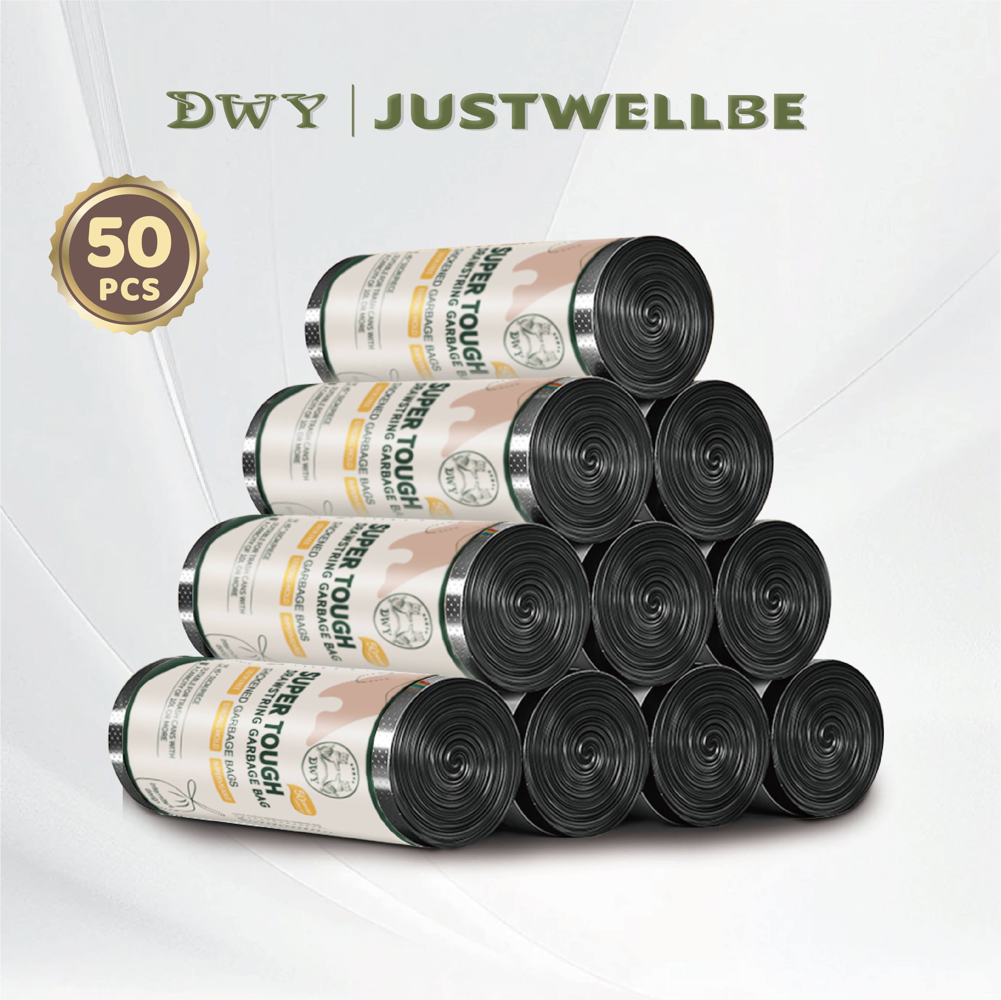 【50pcs】Drawstring garbage bag
