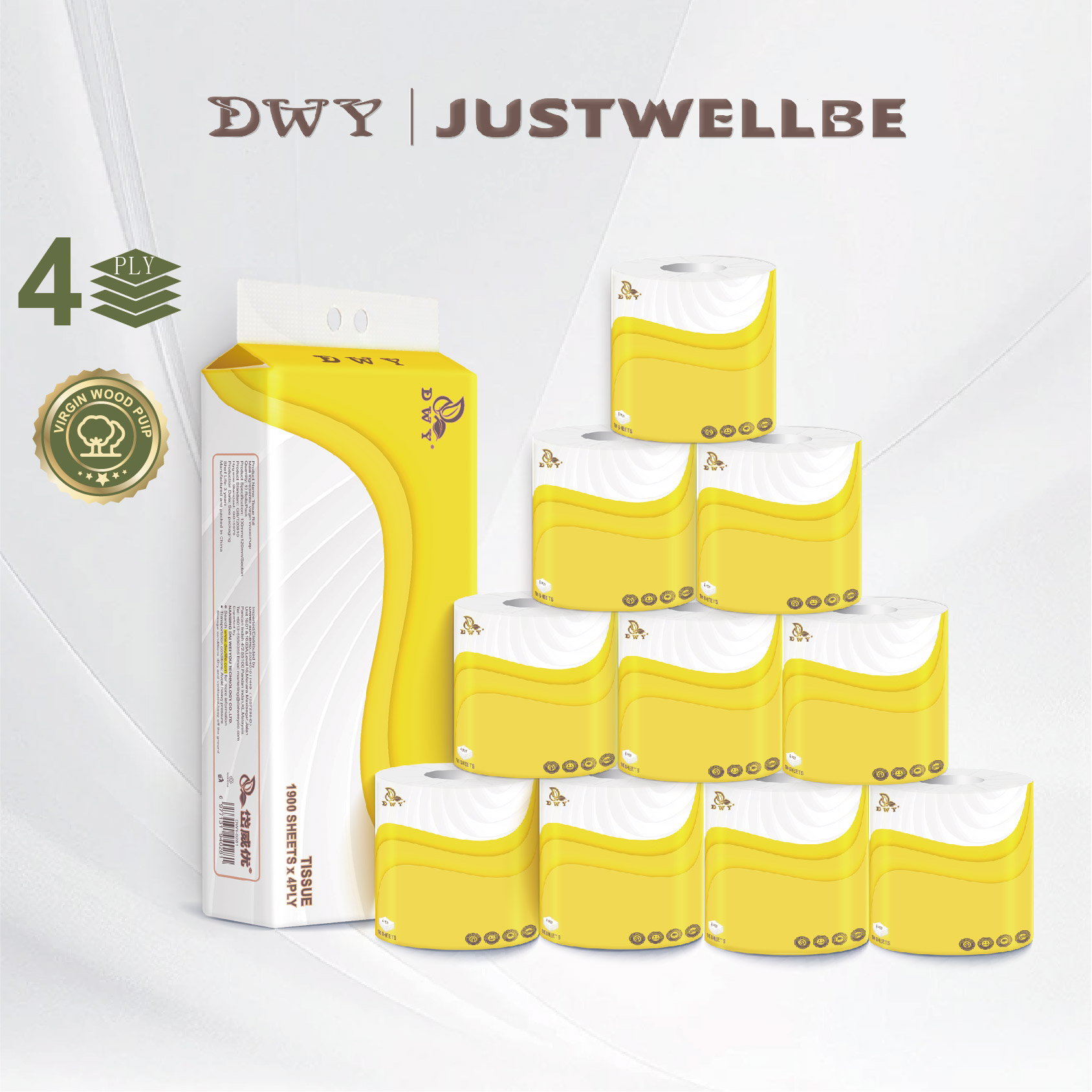 【20Roll】4 Ply  Toilet Paper Roll Flushable