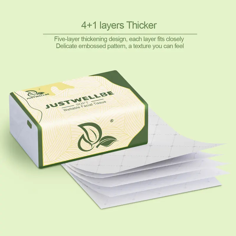 【10 Packs】5-Ply Thick Virgin Wood Pulp Tissue