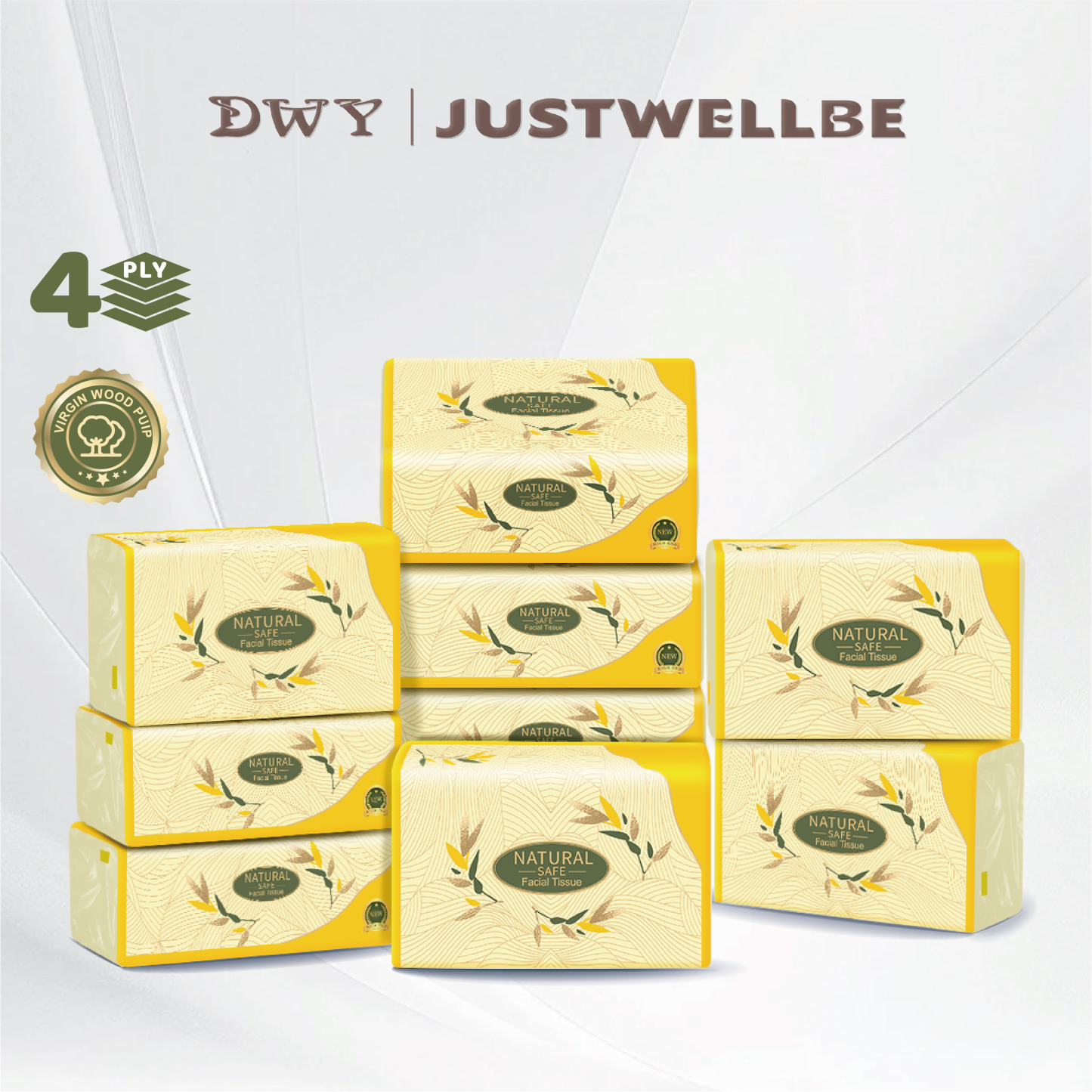 【10Packs】4-Ply Thick High quality bamboo fiber tissue