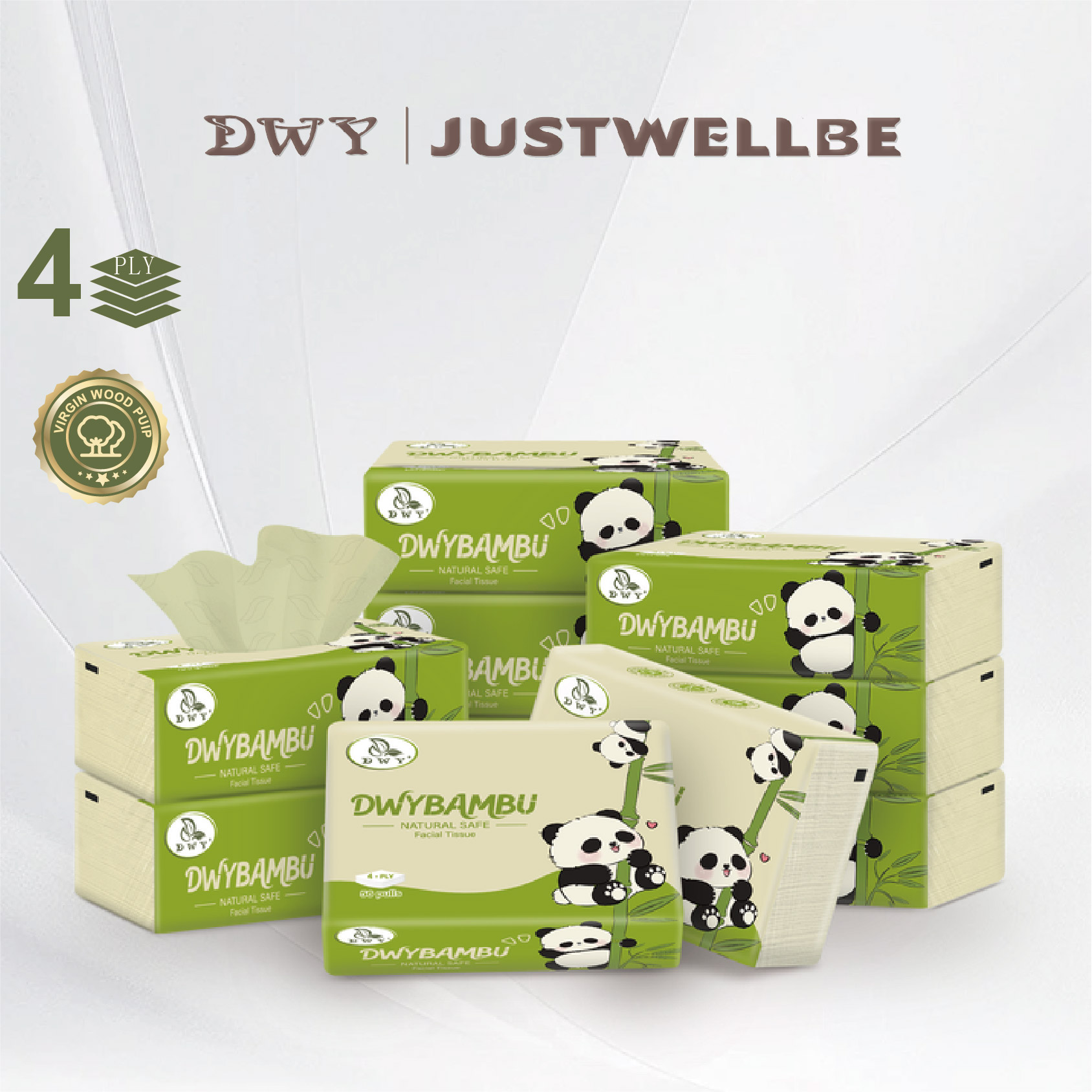 【24Pack】DWY Tisu viral 4-Ply Tissue Facial Tissue