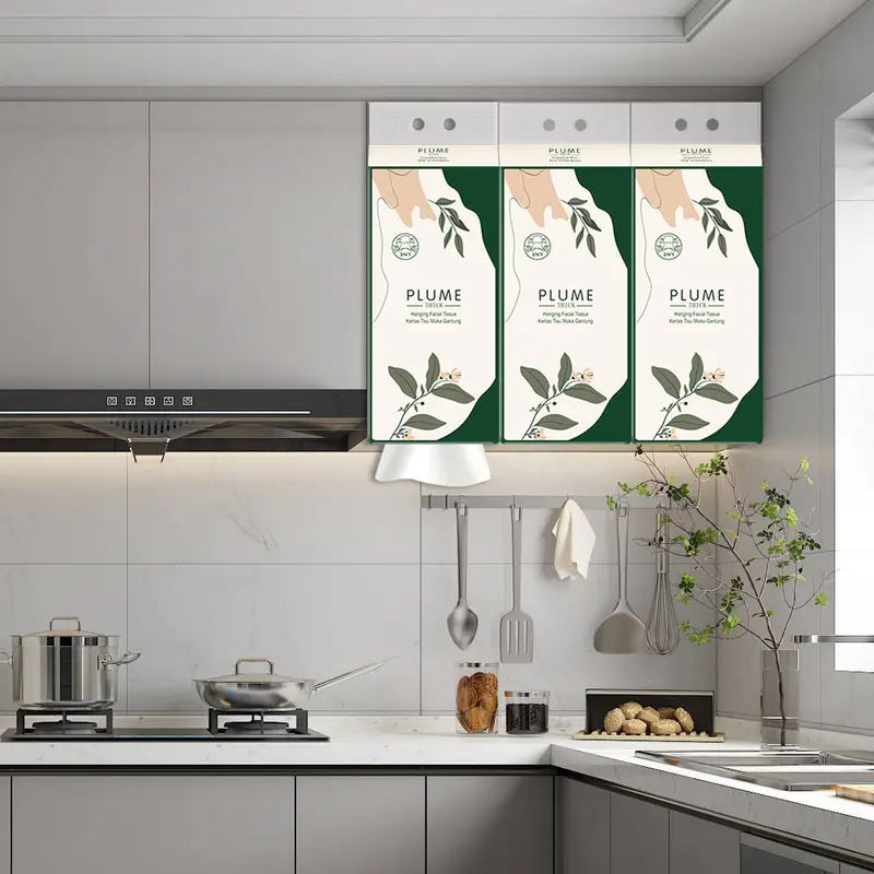 【4 Packs】4-Ply Thick 1280 Sheets Large Flushable Hanging Tissue